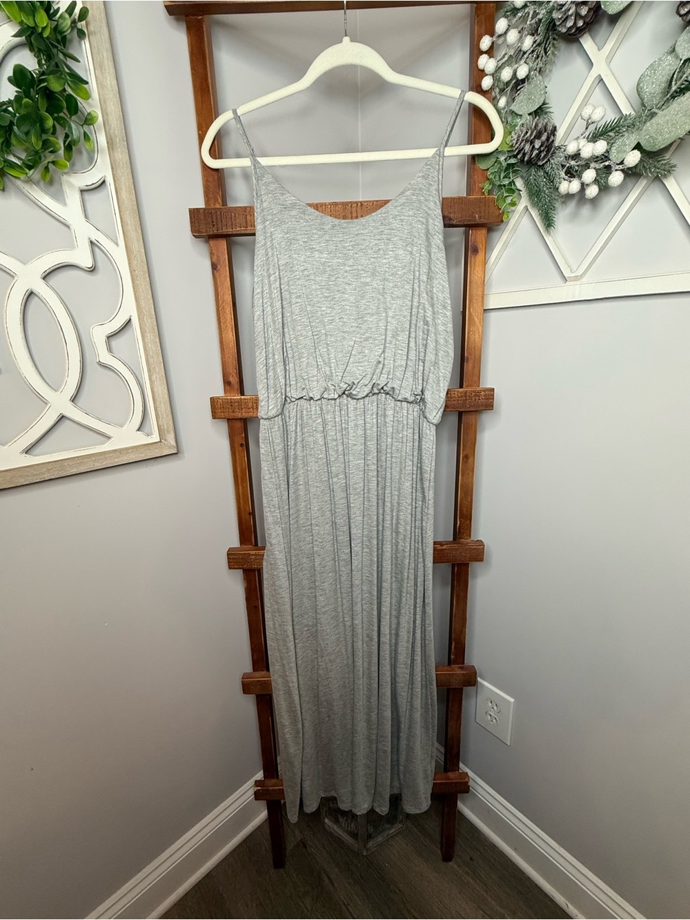 Olivia Rae New York Gray Maxi Dress NWT Size Large